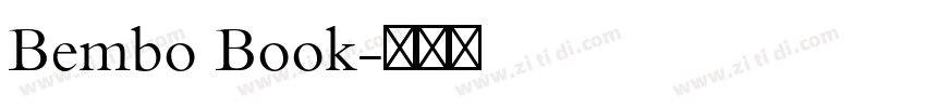 Bembo Book字体转换